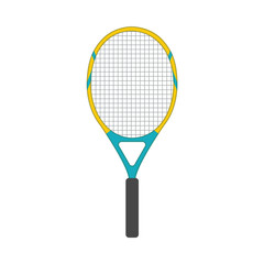 Vector tennis racquet racket icon flat isolated