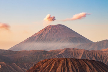 Indonesia famous place attraction for tourist Mount Bromo in east java is an active volcano and...