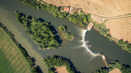 Two rivers confluence