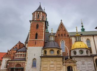Fototapeta na wymiar View of Wawel castle in Krakow, Poland.