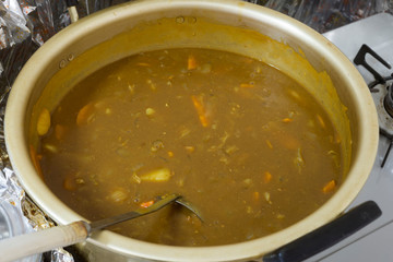 鍋で作ったカレールー