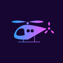 Cute cartoon helicopter vector illustration