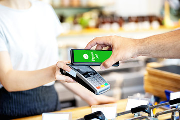 Client paying order contactless with mobile smart phone using nfc technology 