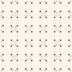 Minimalist seamless pattern with small squares, pixel art texture