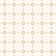 Vector gold and beige background. Seamless pattern with tiny diamond shapes
