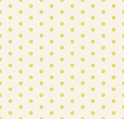 Minimalist geometric seamless pattern with small hexagons. Green and beige color