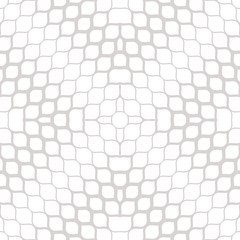 Subtle vector halftone mesh texture. White and gray geometric seamless pattern