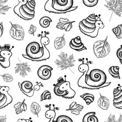 pattern snail shell shells background autumn nature wallpaper children's illustrations