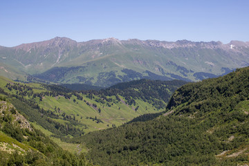 the Caucasus mountains Arkhyz in Sunny day