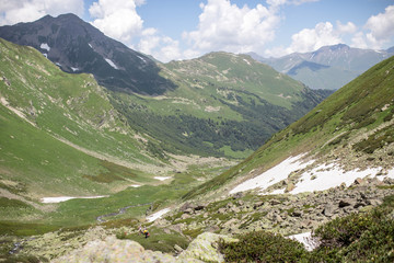 the Caucasus mountains Arkhyz in Sunny day