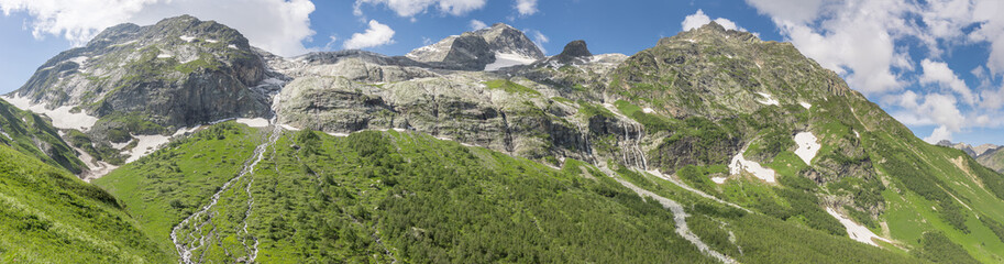 the Caucasus mountains Arkhyz in Sunny day