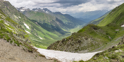 the Caucasus mountains Arkhyz in Sunny day