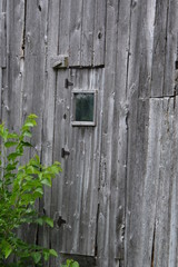Door on side of old barn