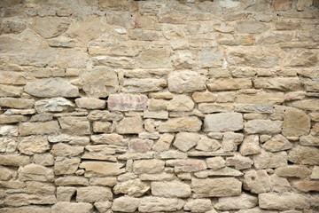 stone wall background. texture of vintage white brick wall