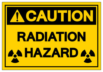 Obraz premium Caution Radiation Hazard Symbol Sign, Vector Illustration, Isolate On White Background Label. EPS10
