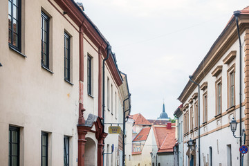 Fototapeta na wymiar VILNIUS, LITHUANIA - September 2, 2017: Antique building view in Vilnius, Lithuanian