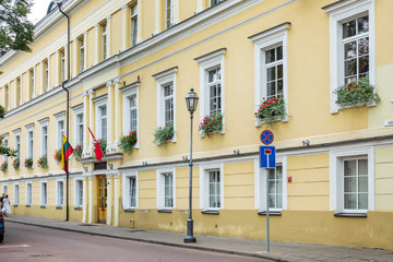 VILNIUS, LITHUANIA - September 2, 2017: Flag of Lithuanian in Vilnius, Lithuanian
