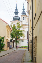 VILNIUS, LITHUANIA - September 2, 2017: Catholic church of All Saints in Vilnius, Lithuanian