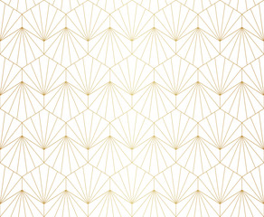 Elegant art nouveau seamless pattern. Abstract minimalist background. Geometric art deco texture.