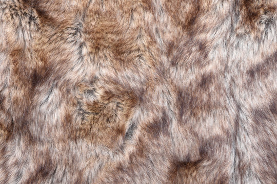 Closeup of Wolf fake fur texture