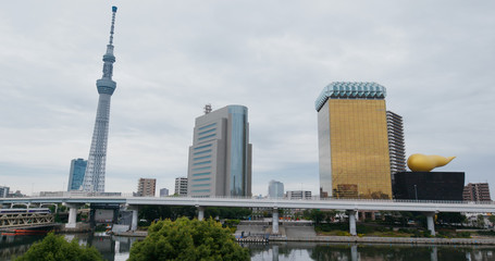 Tokyo skytree in asakusa district