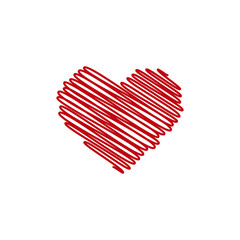 Red heart. Love icons isolated on white background. heart icon for love symbol, icon shape, greeting card and Valentine's day. illustration concept
