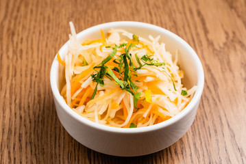 cabbage salad in the bowl