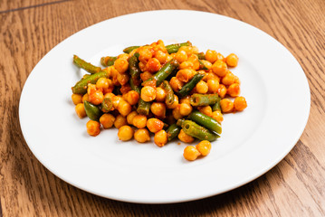 chickpea with green beans