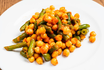 chickpea with green beans