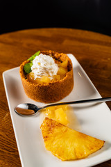 dessert with pineapple