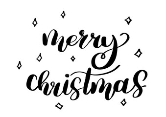 Merry Christmas creative lettering design