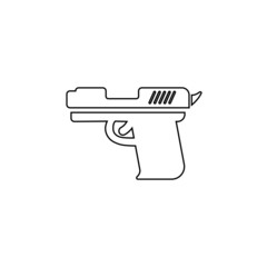 Gun vector Icon. Weapon symbol illustration. Military Equipment Illustration Logo Template.