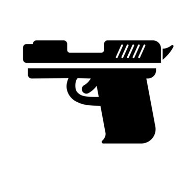 Gun vector Icon. Weapon symbol illustration. Military Equipment Illustration Logo Template.