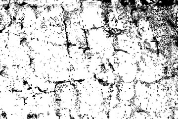 Fototapeta premium Grunge is black and white. Abstract monochrome background. The grim texture of disaster. Pattern of cracks, chips. Dirty vintage surface. Old worn wall.