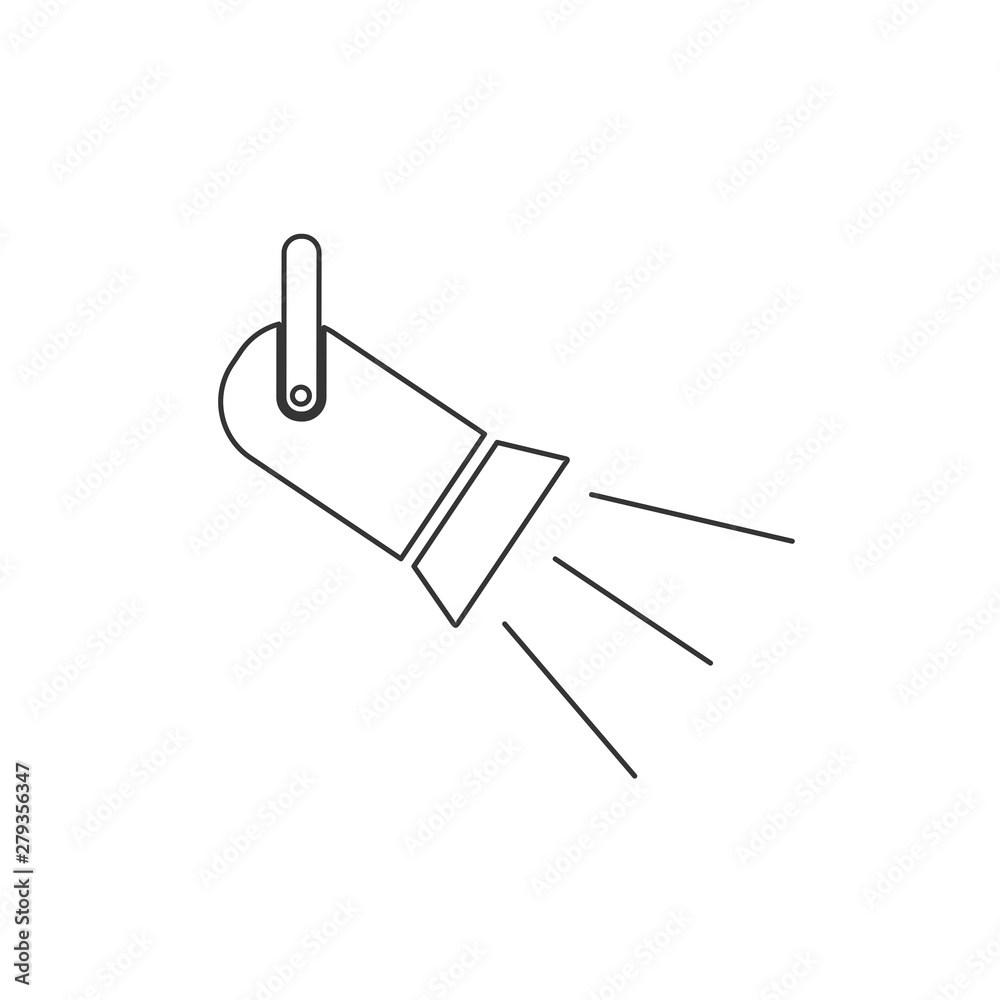 Poster spotlight icon template color editable. spotlight symbol vector sign isolated on white background. s