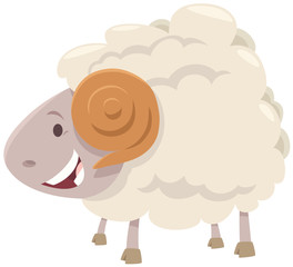 happy ram sheep farm animal character