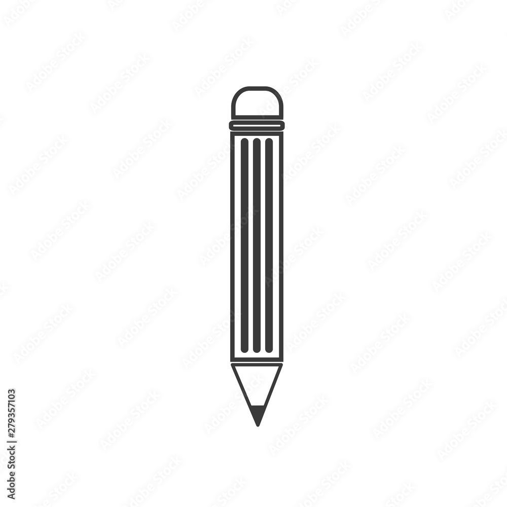 Aufkleber pencil icon template color editable. pencil symbol of graduation vector sign isolated on white backg