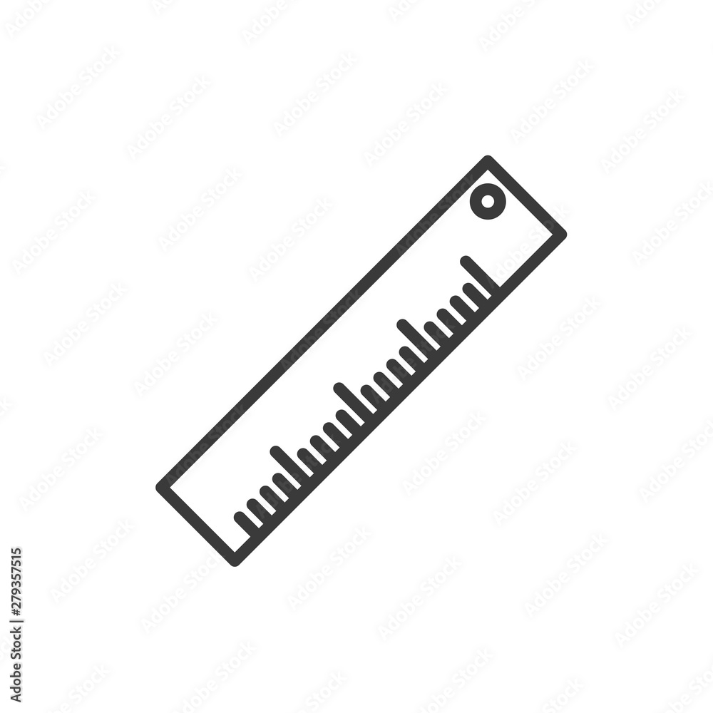Leinwandbilder ruler icon template color editable. measurement ruler symbol vector sign isolated on white backgroun