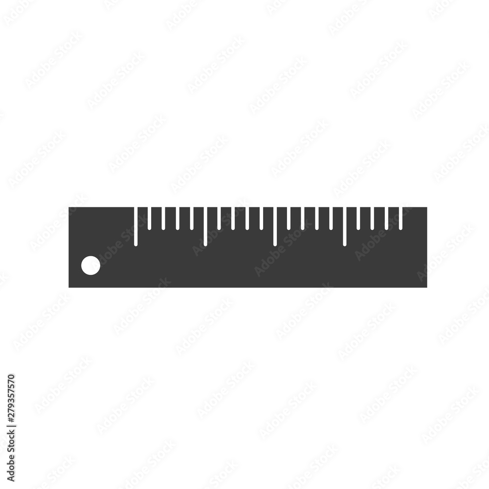 Fototapete ruler icon template color editable. measurement ruler symbol vector sign isolated on white backgroun