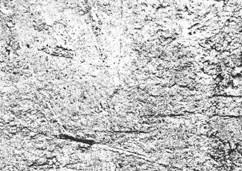 Distress old cracked concrete texture, vector illustration. Black and white grunge background. Stone, asphalt, plaster, marble.