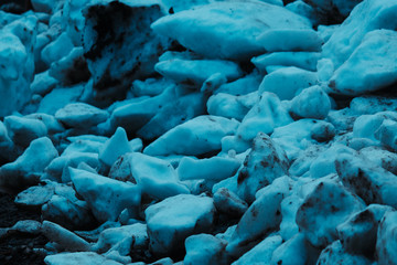 Fototapeta na wymiar View of the snow pieces 