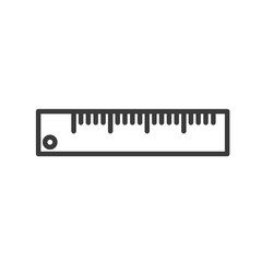 Ruler icon template color editable. Measurement ruler symbol vector sign isolated on white background. Simple logo vector illustration for graphic and web design.