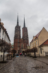 View on The Cathedral of St. John the Baptist in Wrocław. Poland