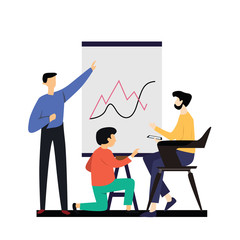 Man Working Vector Template Design Illustration