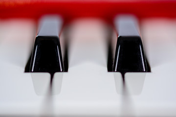 piano keyboard closeup