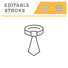 Tie editable stroke line icon