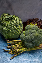 view of fresh green vegetables