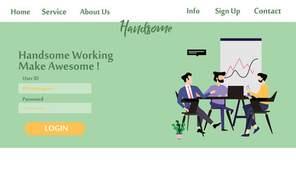 Landing Page Man Working Vector Template Design Illustration