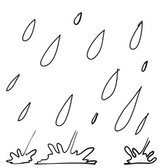 hand drawn doodle water splatter drop liquid illustration vector