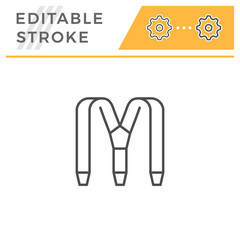 Suspenders editable stroke line icon